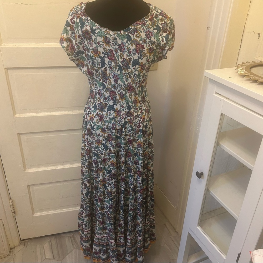 SOFT SURROUNDINGS Women’s Maxi Dress Boho Cottage Core Floral Small - Picture 6 of 9